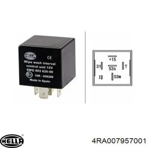 Реле обогрева заднего стекла HELLA 4RA007957001