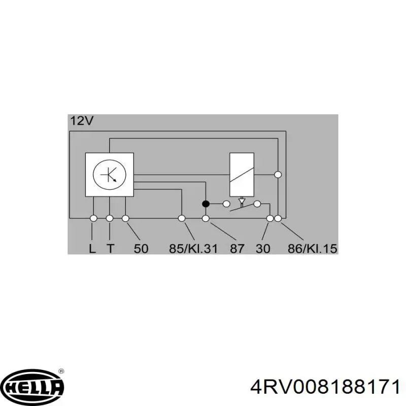 4RV008188171 HELLA Реле свечей накала