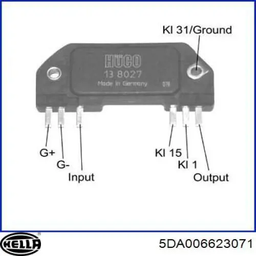 Модуль зажигания (коммутатор) 5DA006623071 HELLA