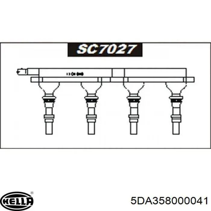 Купить 5DA358000041 HELLA Катушка зажигания