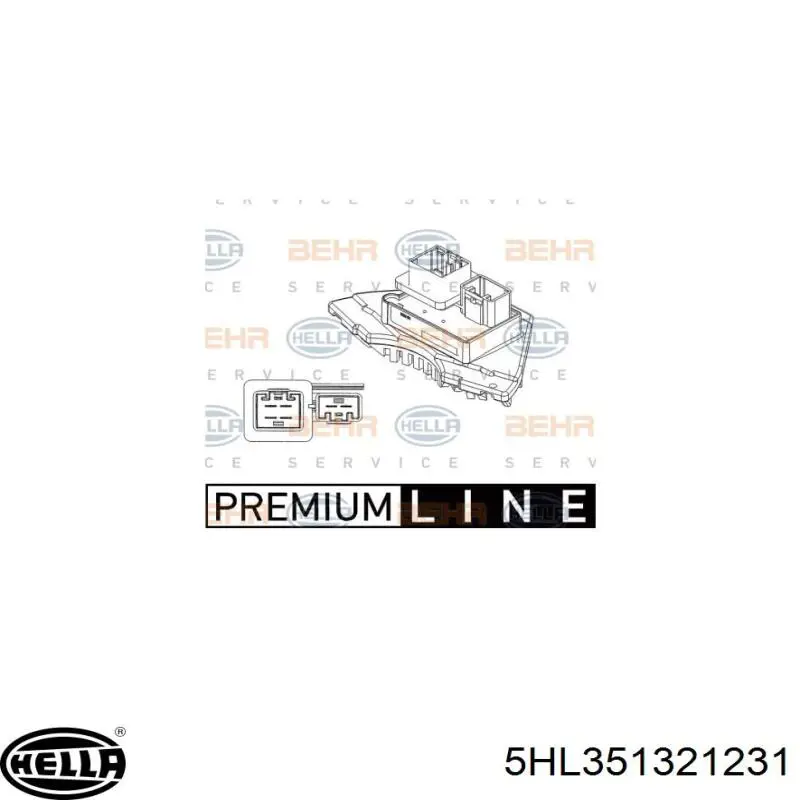 Резистор печки 5HL351321231 HELLA