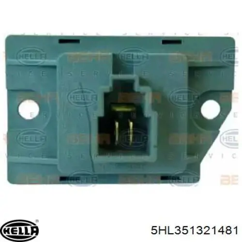5HL351321481 HELLA резистор (сопротивление вентилятора печки (отопителя салона))