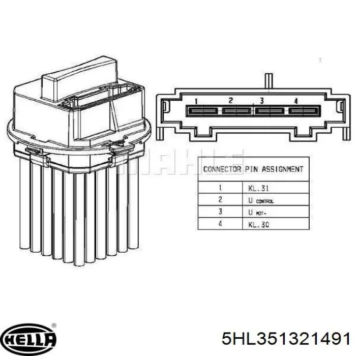 Резистор печки 75614278 HB Autoelektrik