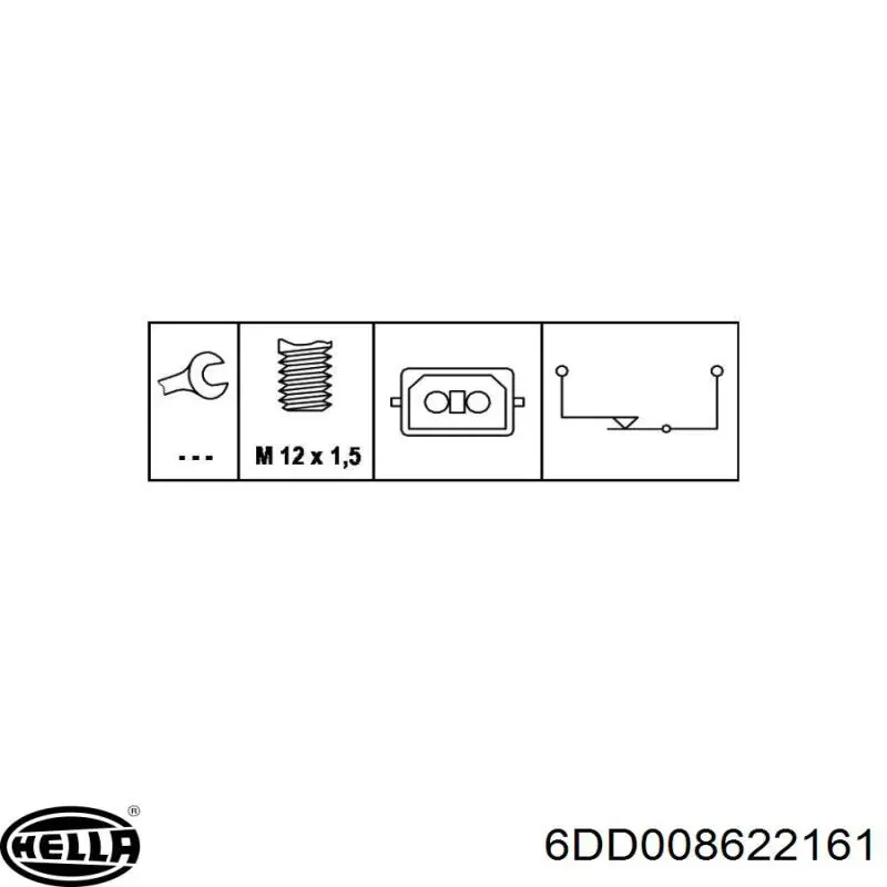 Датчик стоп сигнала 6DD008622161 HELLA