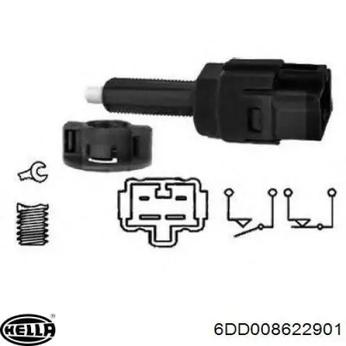Датчик стоп сигнала 6DD008622901 HELLA