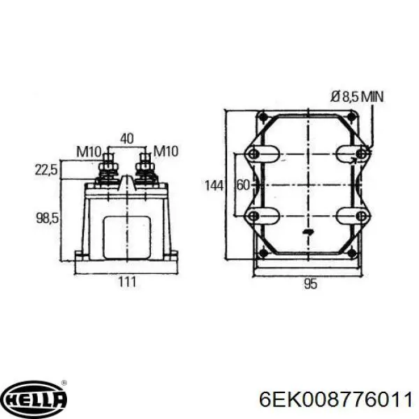 Выключатель массы HELLA 6EK008776011