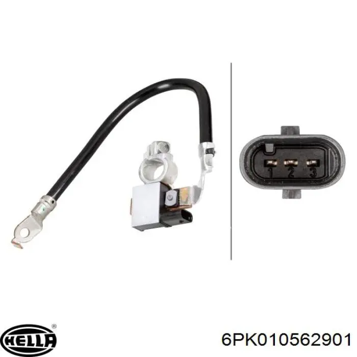 6PK010562901 HELLA кабель массы аккумулятора (акб)