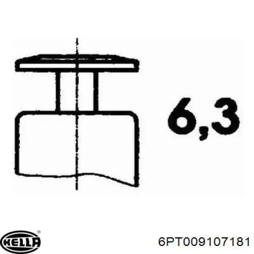 Датчик температуры охлаждающей жидкости 6PT009107181 HELLA