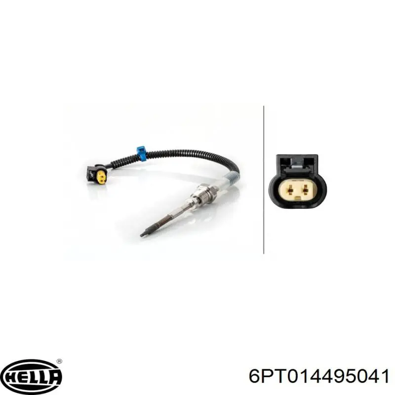 6PT014495041 HELLA sensor de temperatura dos gases de escape (ge, antes de filtro de partículas diesel)