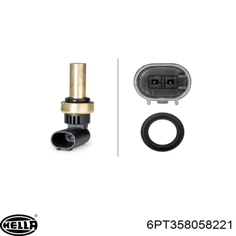 6PT358058-221 HELLA sensor de temperatura do fluido de esfriamento