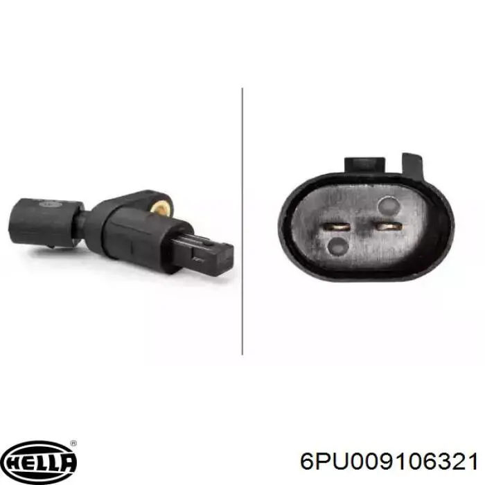 6PU009106321 HELLA Датчик АБС (ABS) задний