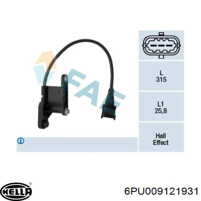 Датчик фаз HELLA 6PU009121931 цена, от 38.86 USD