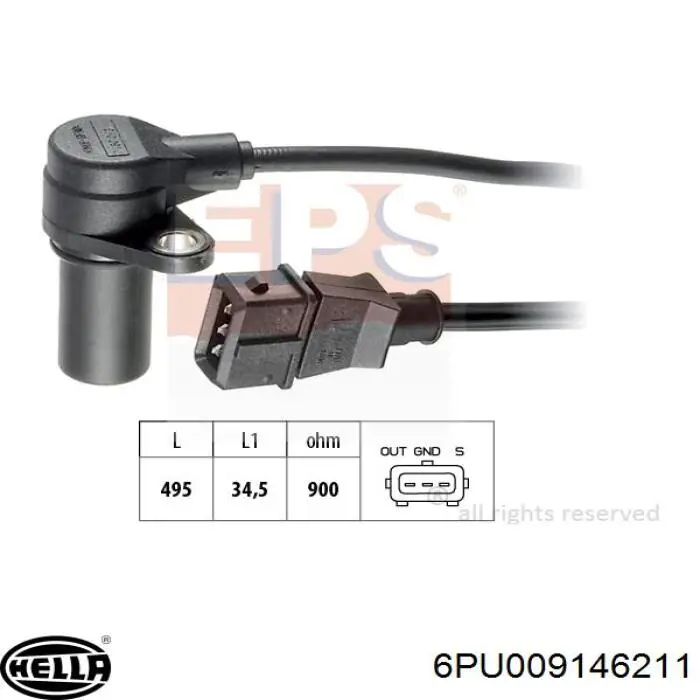 Купить 6PU009146211 HELLA Датчик оборотов коленвала