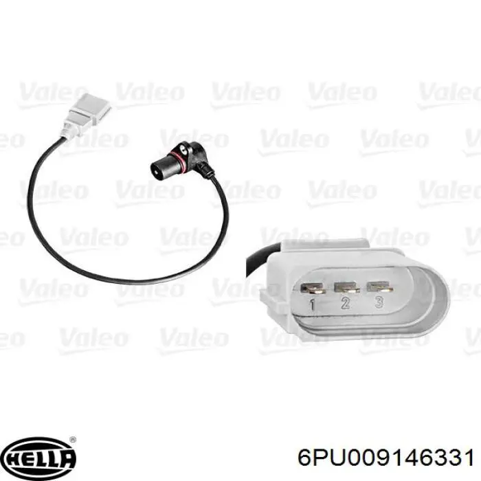 Датчик положения коленчатого вала HELLA 6PU009146331 цена, от 16.90 USD