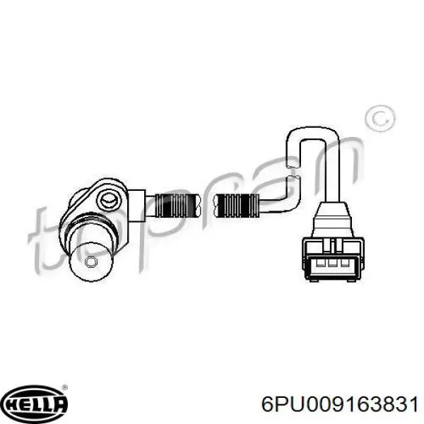 Датчик коленвала 6PU009163831 HELLA
