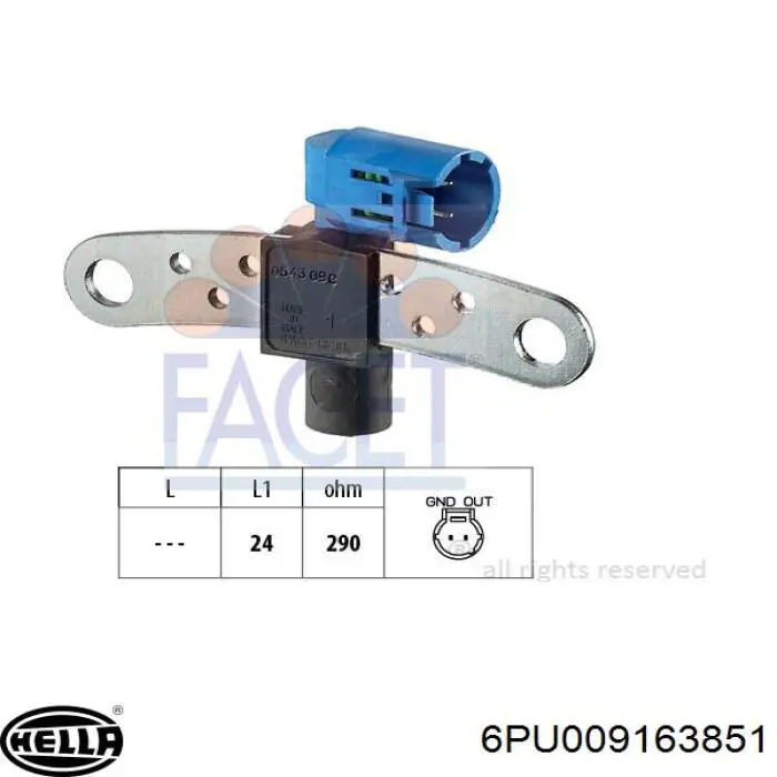 Купить 6PU009163851 HELLA Датчик оборотов коленвала