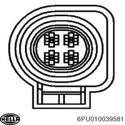 Датчик АБС (ABS) задний левый 6PU010039581 HELLA