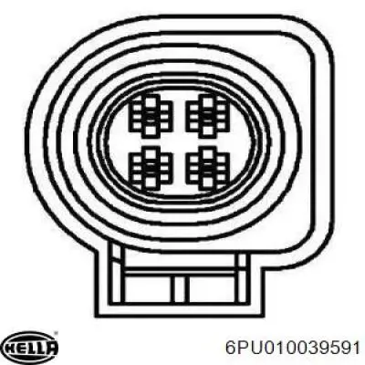 Датчик АБС (ABS) задний левый 6PU010039591 HELLA