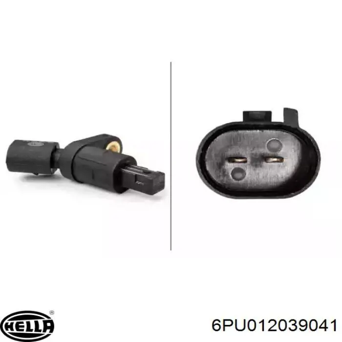 6PU012039041 HELLA Датчик АБС (ABS) задний, правый