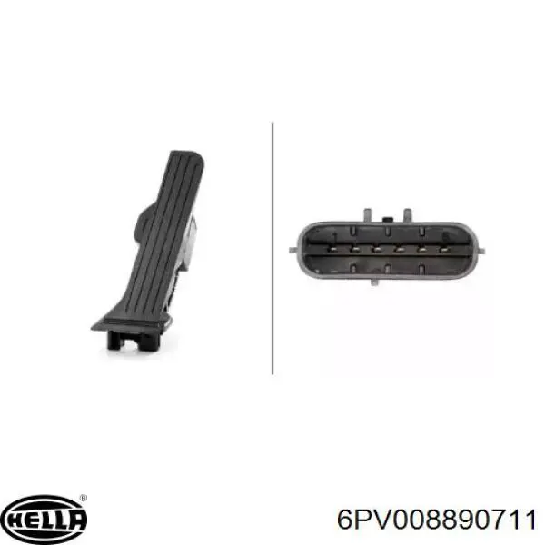 Купить 6PV008890711 HELLA Педаль газа