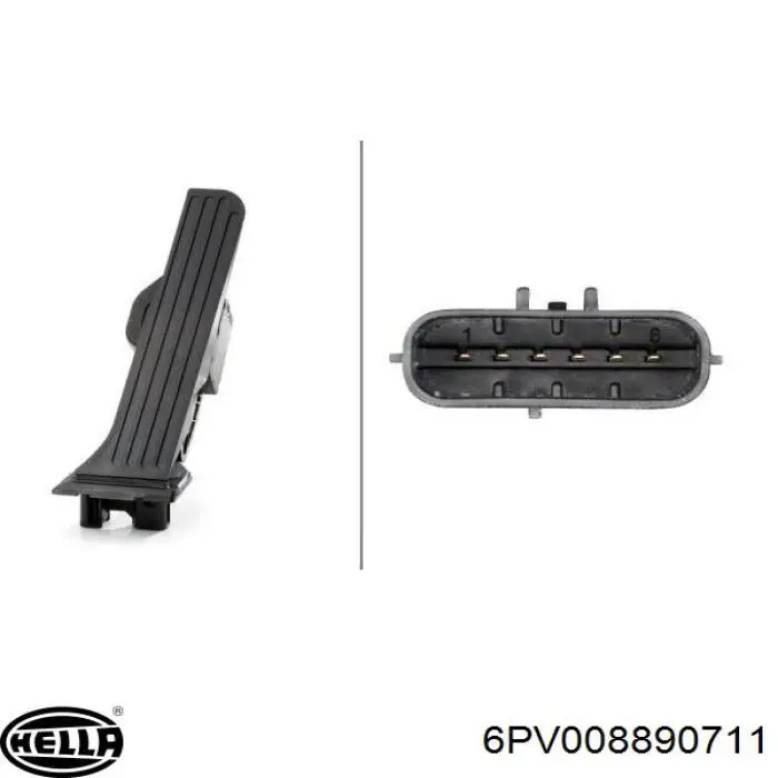 Педаль газа (акселератора) HELLA 6PV008890711 цена, от 115.11 USD