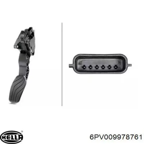 Педаль газа (акселератора) HELLA 6PV009978761 цена, от 70.61 USD