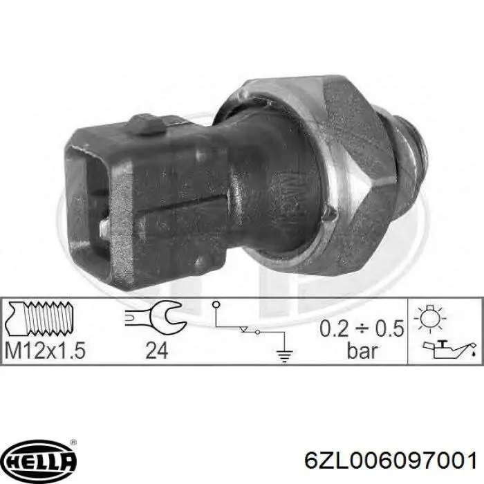 6ZL006097001 HELLA Датчик указателя давления масла