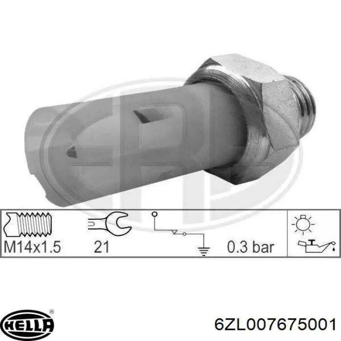 6ZL007675001 HELLA Датчик указателя давления масла