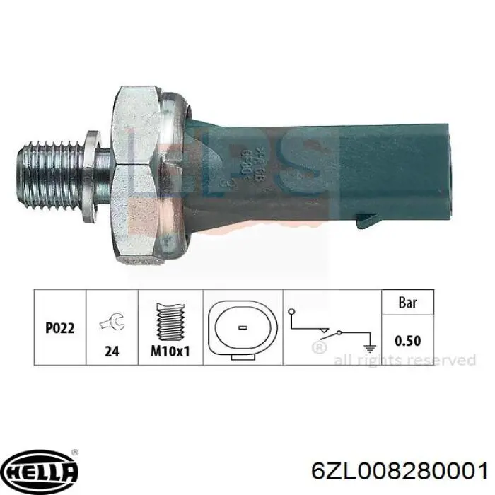 Датчик давления масла 6ZL008280001 HELLA