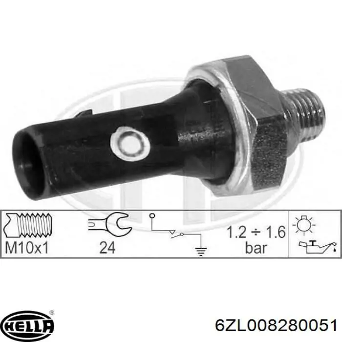 6ZL008280051 HELLA Датчик указателя давления масла
