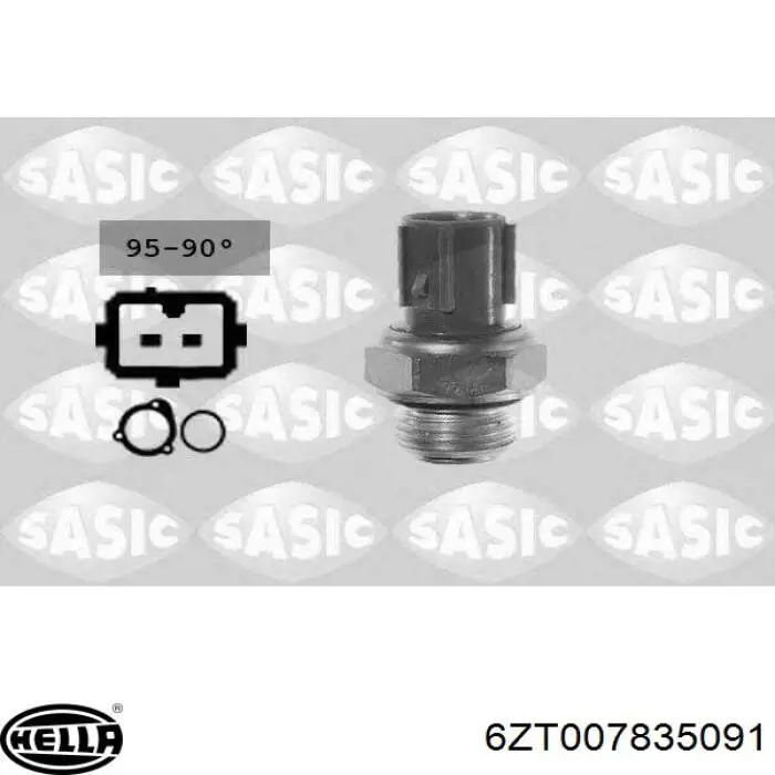 Купить 6ZT007835091 HELLA Датчик включения вентилятора радиатора 