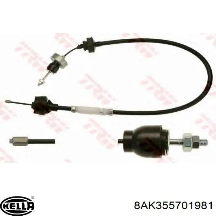 Купить 8AK355701981 HELLA Трос сцепления