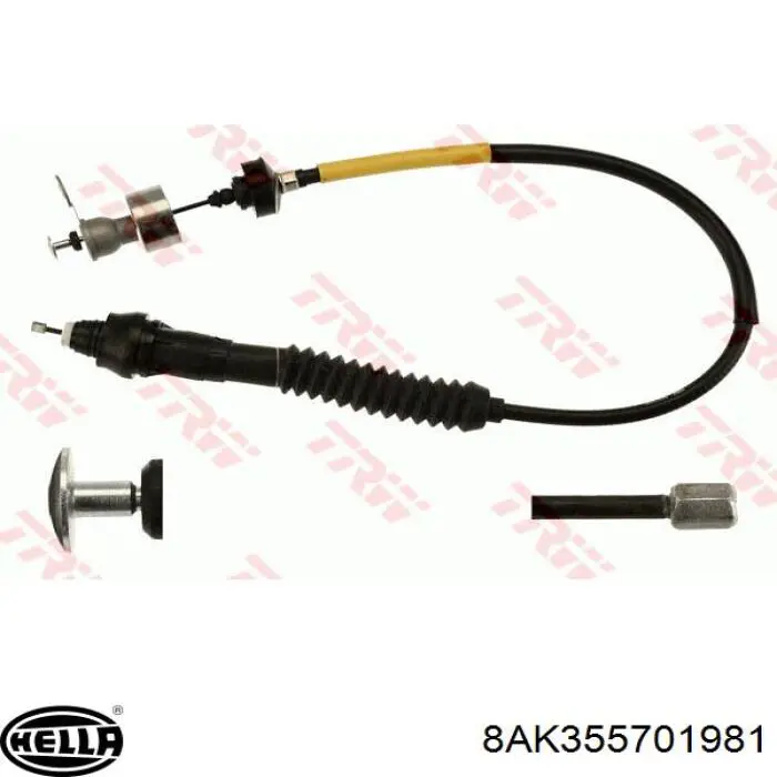 Купить 8AK355701981 HELLA Трос сцепления