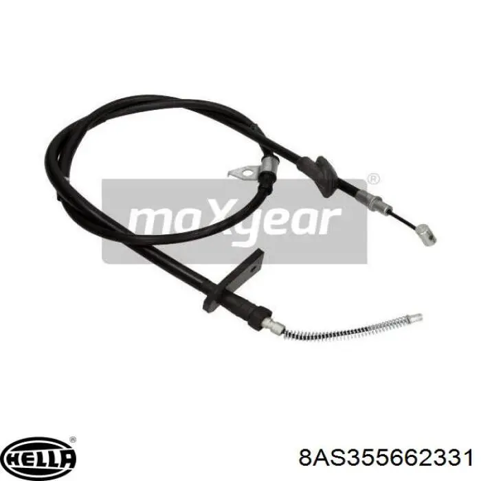 Cable de freno de mano trasero derecho 8AS355662331 HELLA