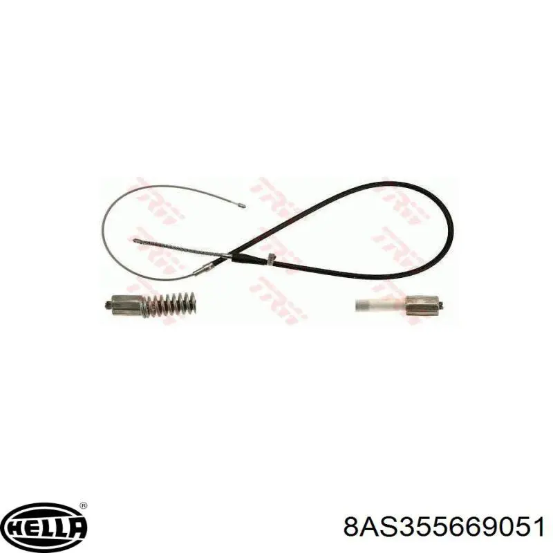 Задний трос ручника HELLA 8AS355669051 цена, от 8.92 USD