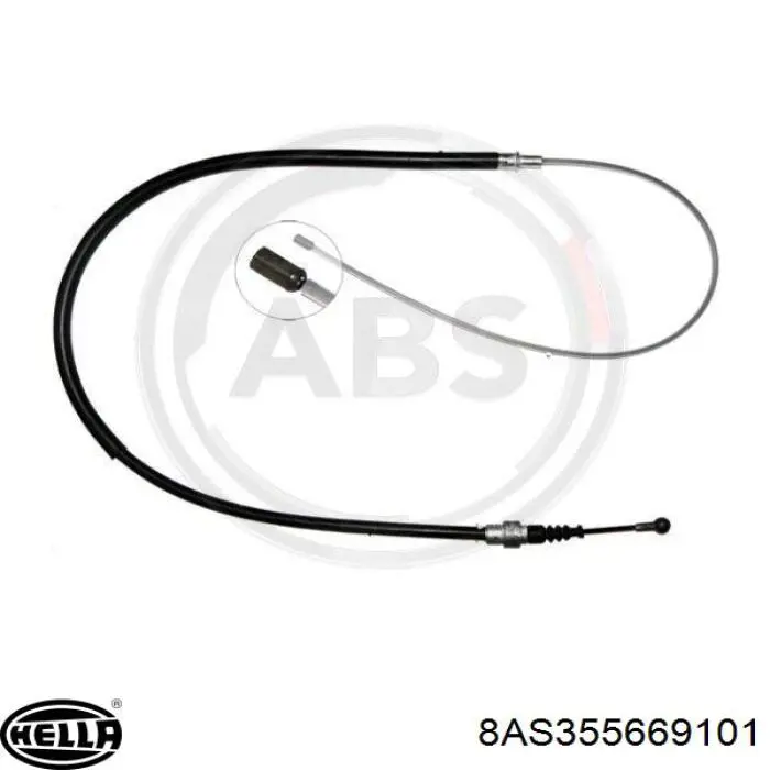 Задний трос ручника HELLA 8AS355669101 цена, от 12.55 USD