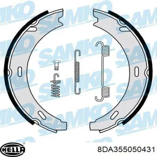Тормозные колодки стояночного тормоза HELLA 8DA355050431 цена, от 15.38 USD