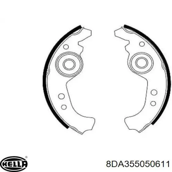 Колодки ручника 8DA355050611 HELLA
