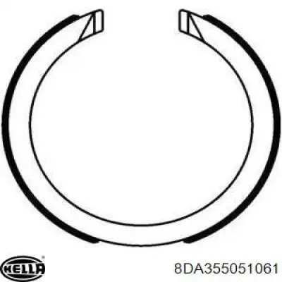 Колодки ручника 8DA355051061 HELLA