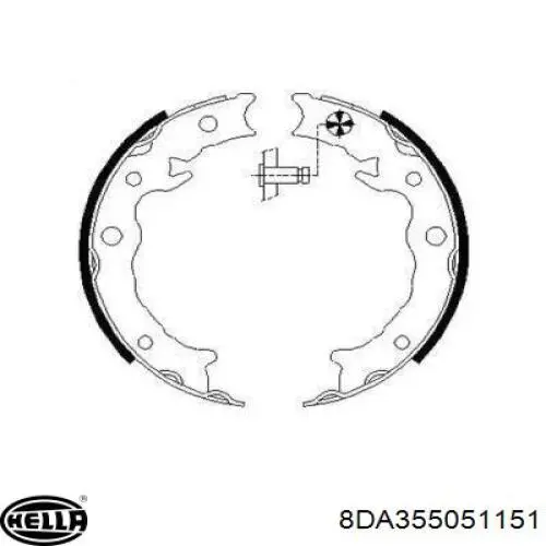 Колодки ручника 8DA355051151 HELLA