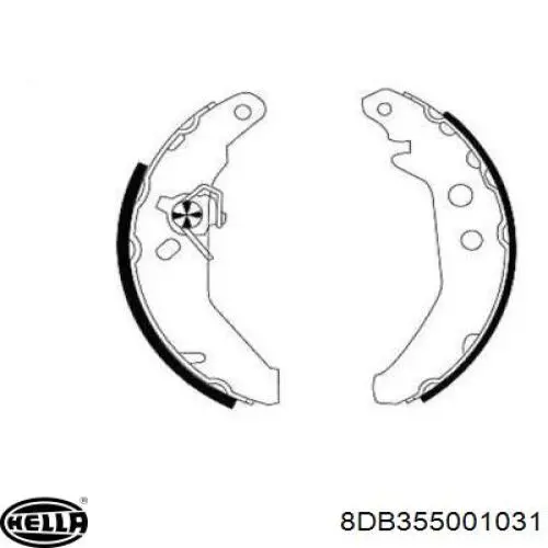 Задние барабанные колодки 8DB355001031 HELLA