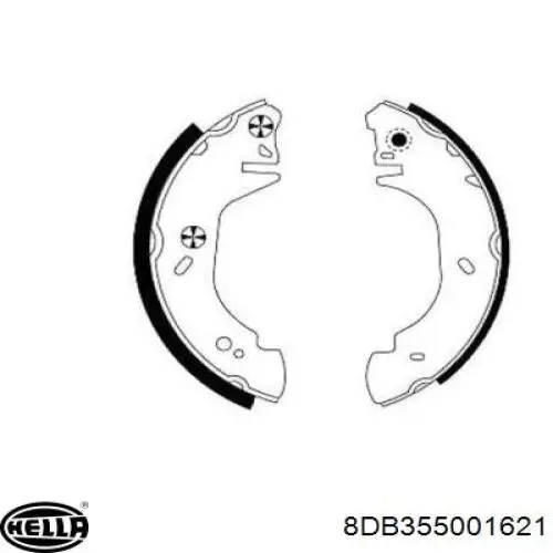 Задние барабанные колодки 8DB355001621 HELLA