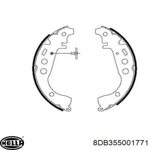 Колодки тормозные задние барабанные HELLA 8DB355001771