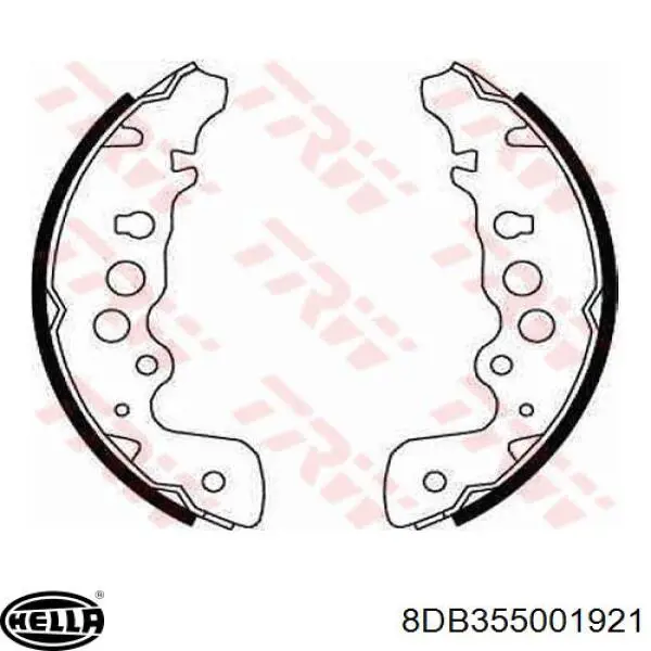 Задние барабанные колодки 8DB355001921 HELLA