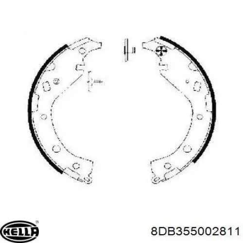 Задние барабанные колодки 8DB355002811 HELLA