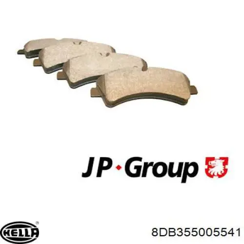 Купить 8DB355005541 HELLA Колодки тормозные задние, дисковые