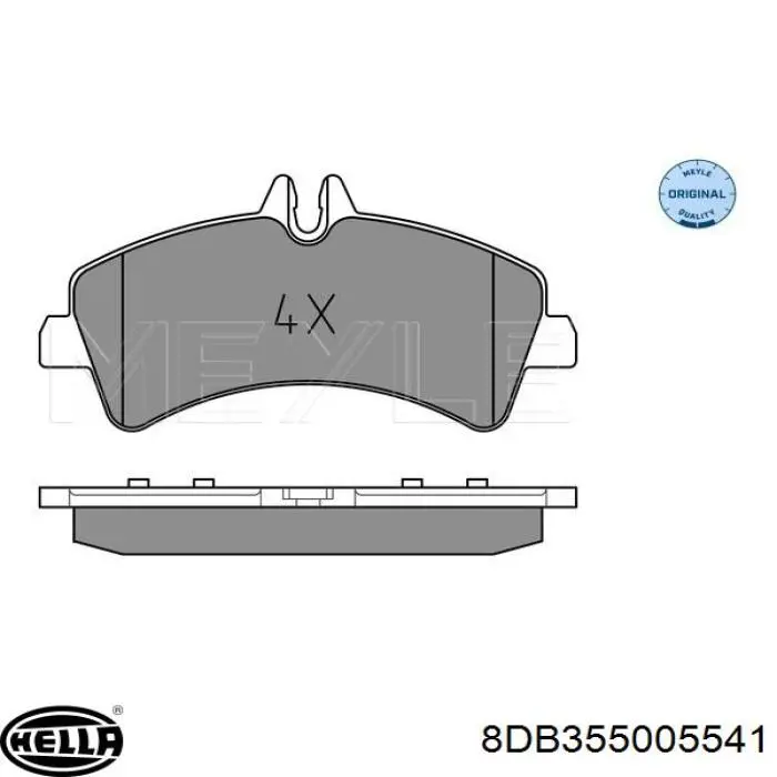 Задние тормозные колодки 8DB355005541 HELLA