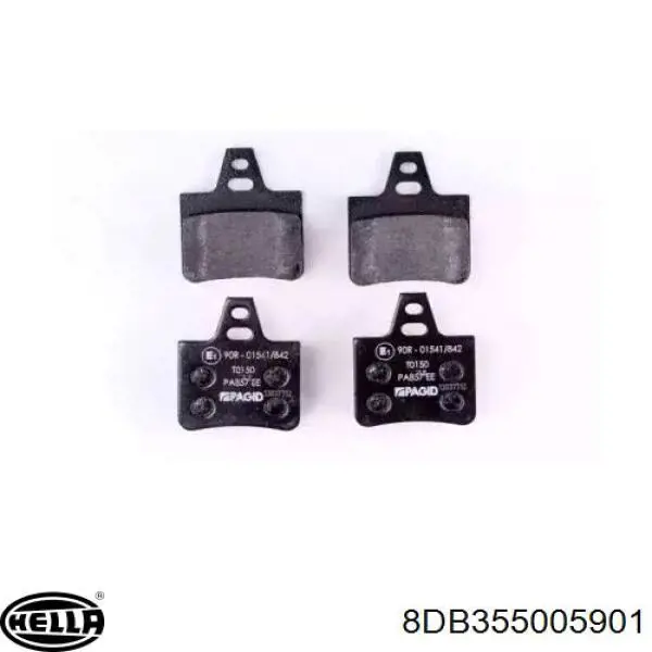 Задние тормозные колодки 8DB355005901 HELLA