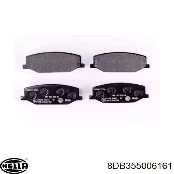 Передние тормозные колодки 8DB355006161 HELLA