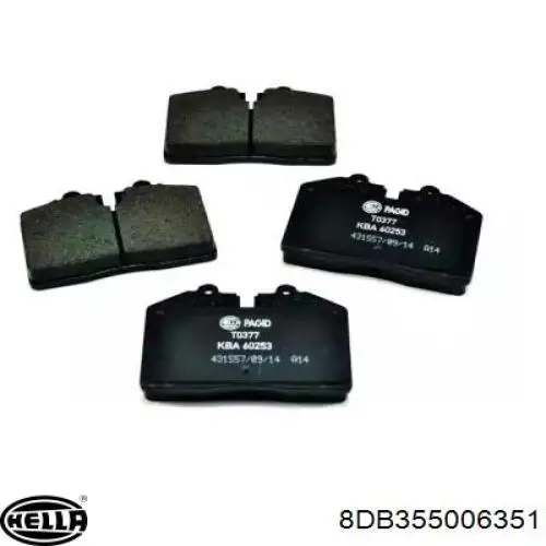 Купить 8A0698451A VAG Колодки тормозные задние, дисковые